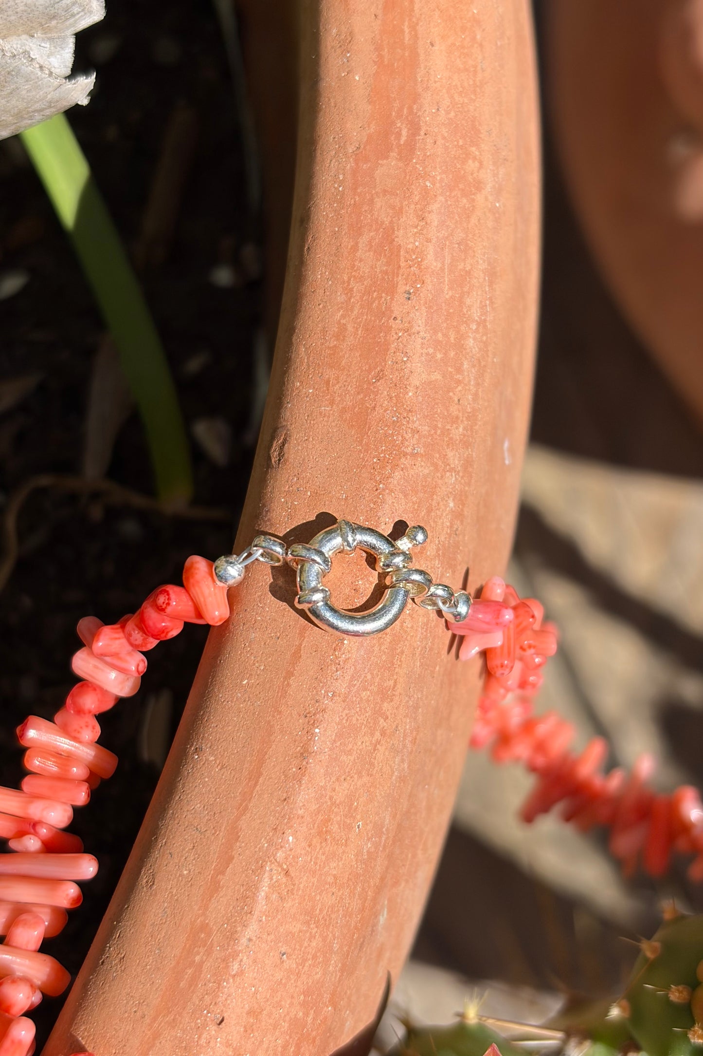 Coral & Aquamarine Necklace