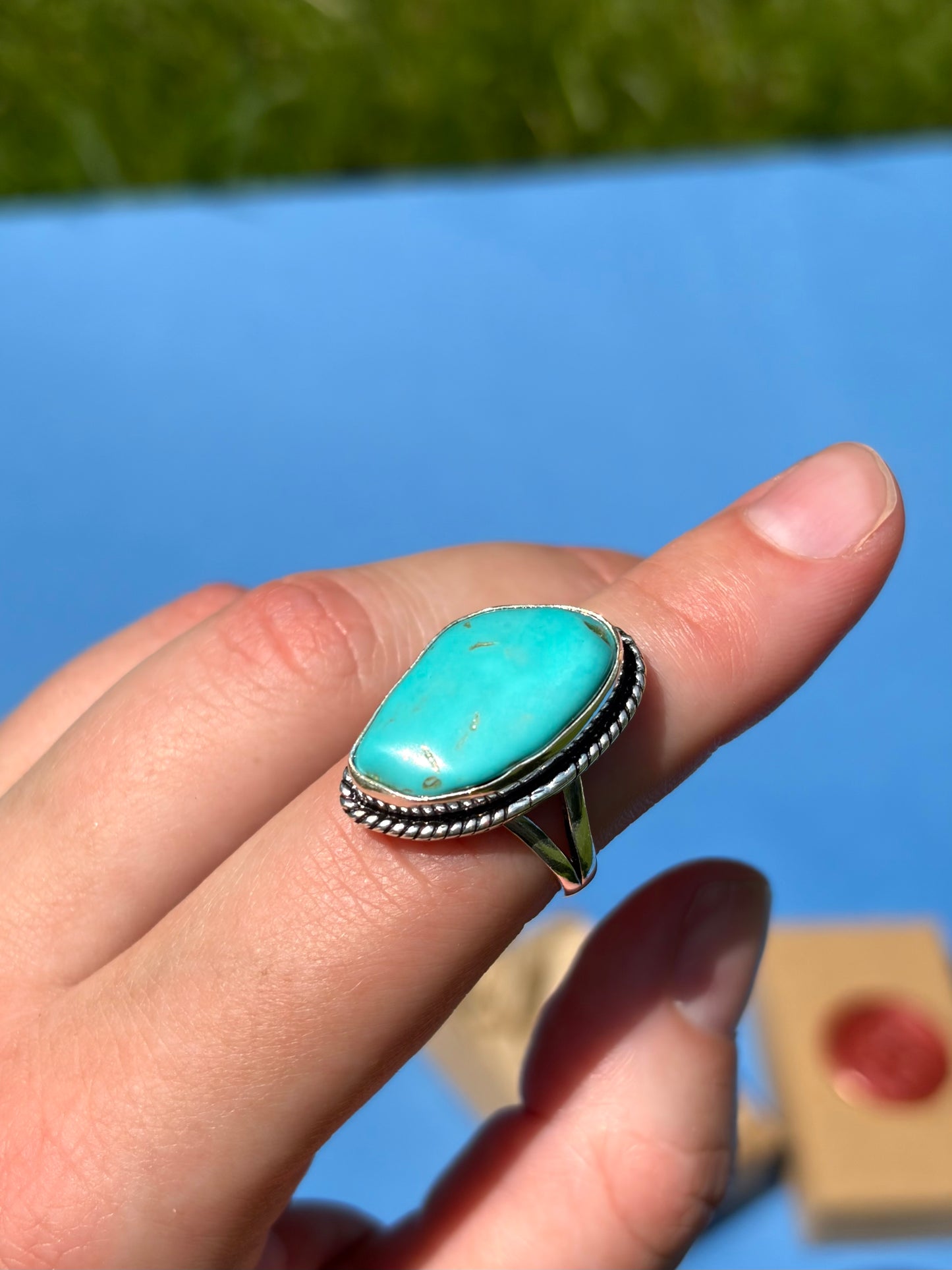 Turquoise Tale Ring in Sterling Silver