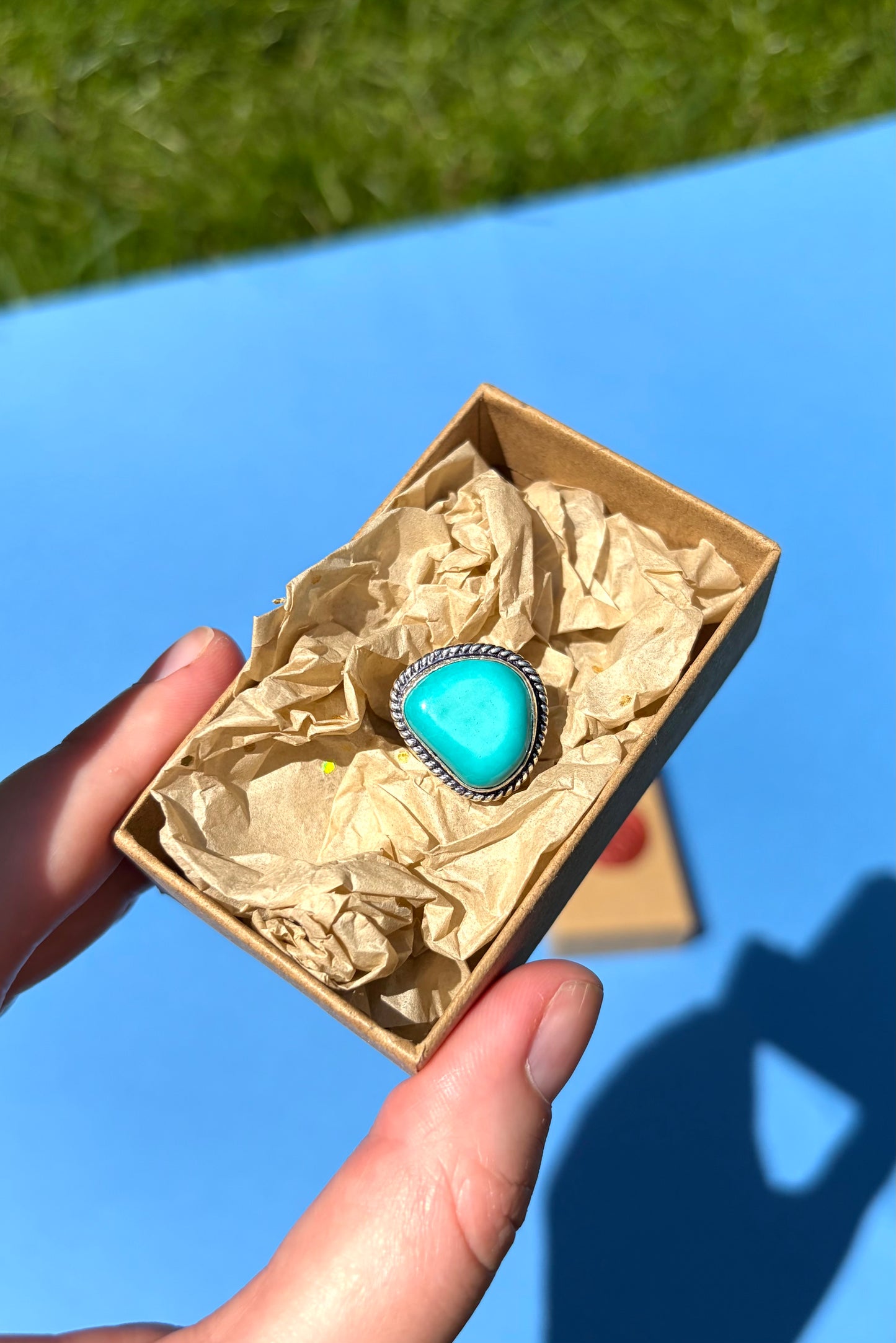 Turquoise Tale Ring in Sterling Silver