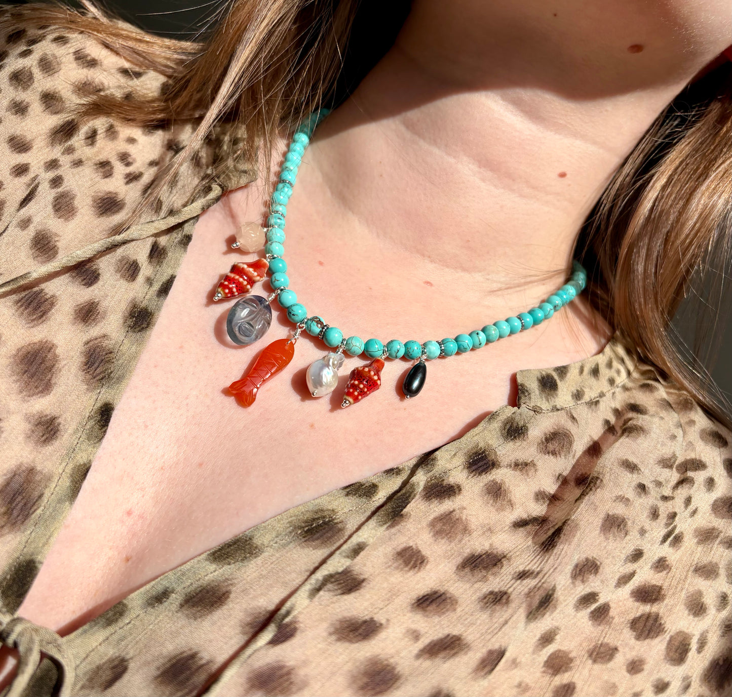 Turquoise Charm Necklace