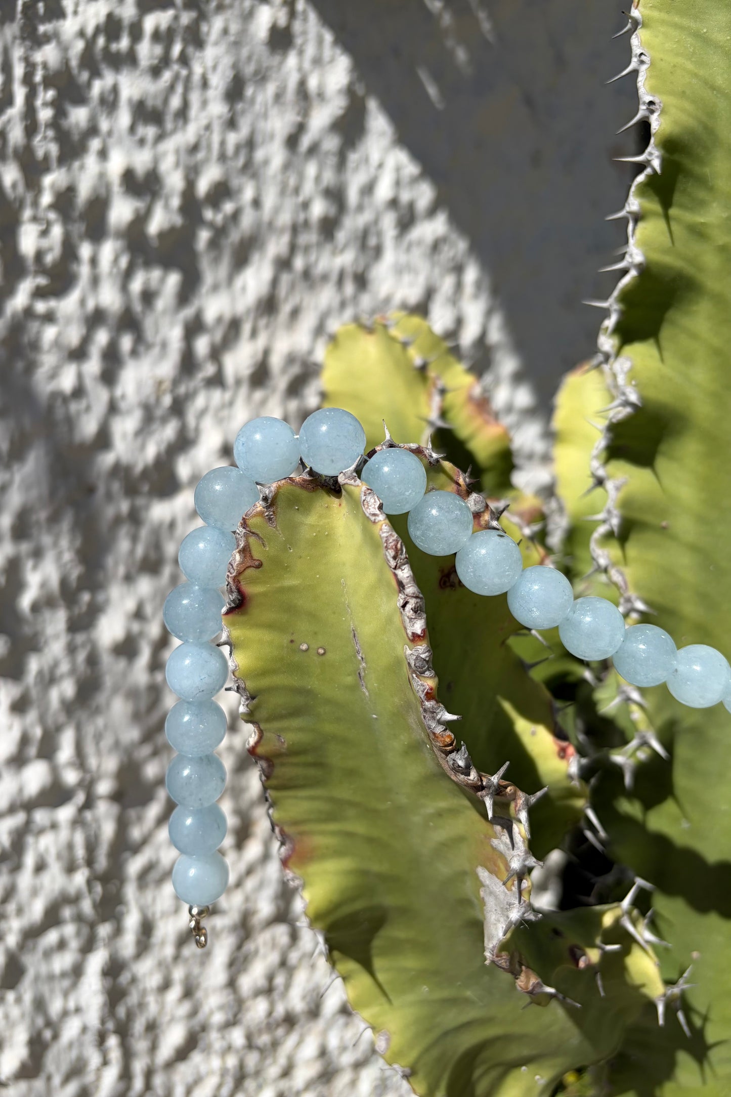 Aquamarine Necklace with a silver clasp