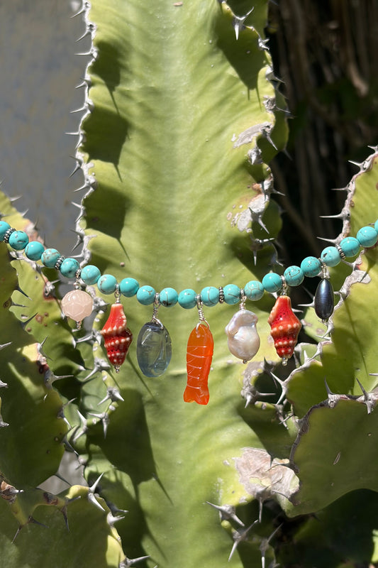 Turquoise Charm Necklace