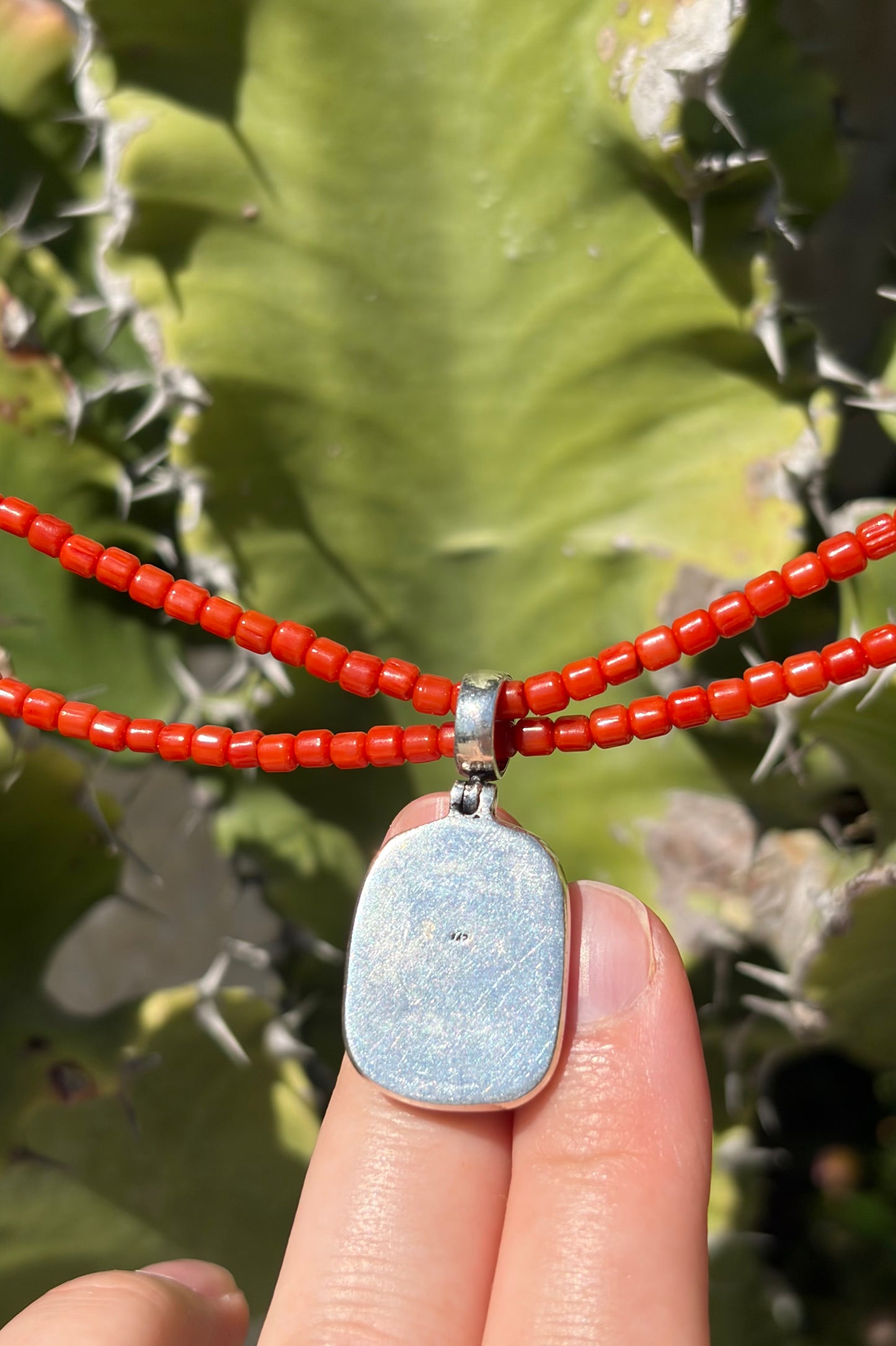 Turquoise & Coral Beaded Necklace