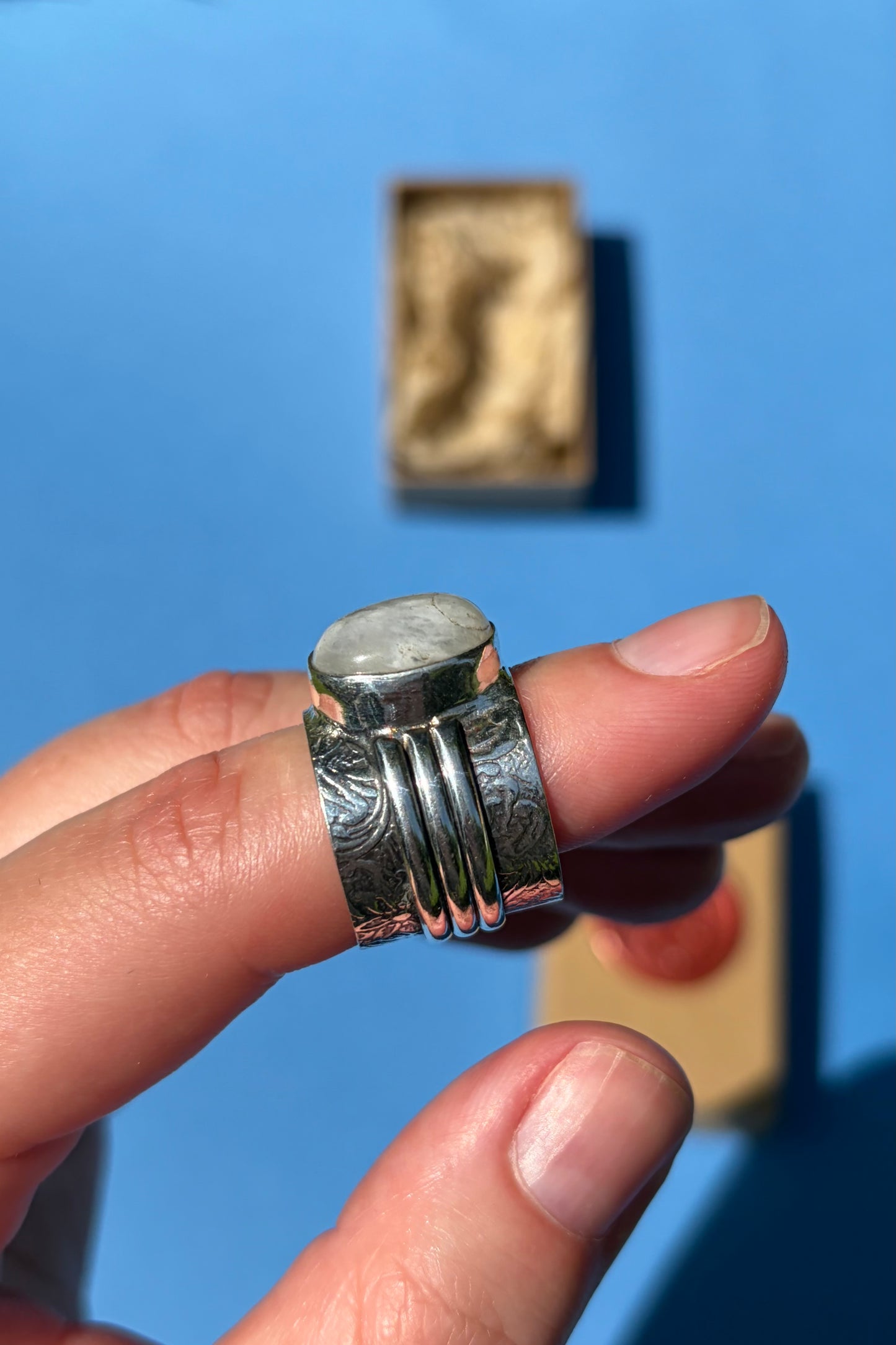Silver Ring with Moonstone