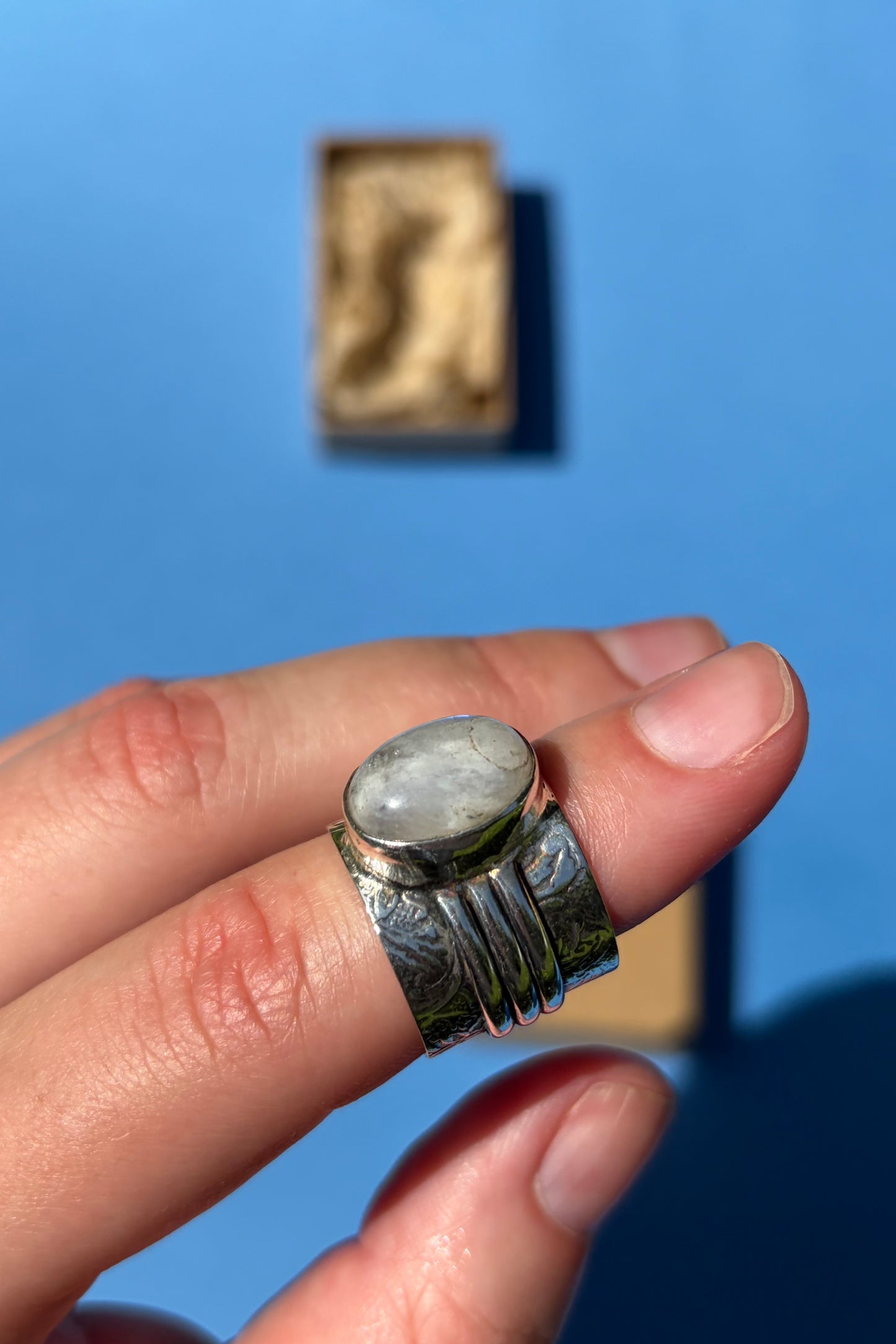 Silver Ring with Moonstone
