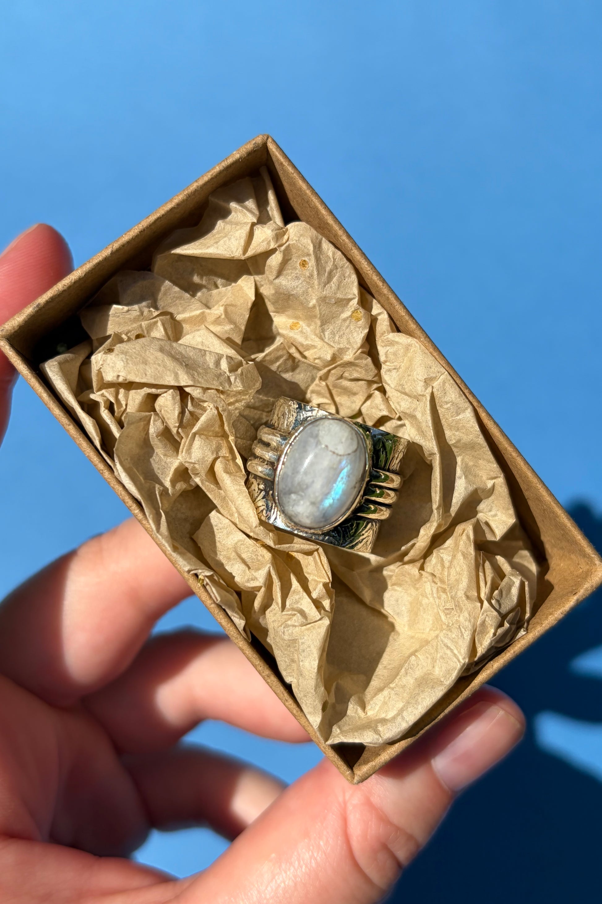Silver Ring with Moonstone