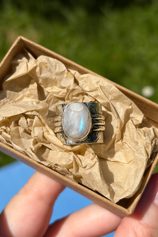 Silver Ring with Moonstone