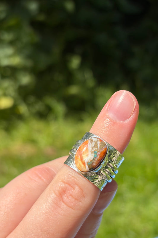 Oyster Copper Turquoise Ring
