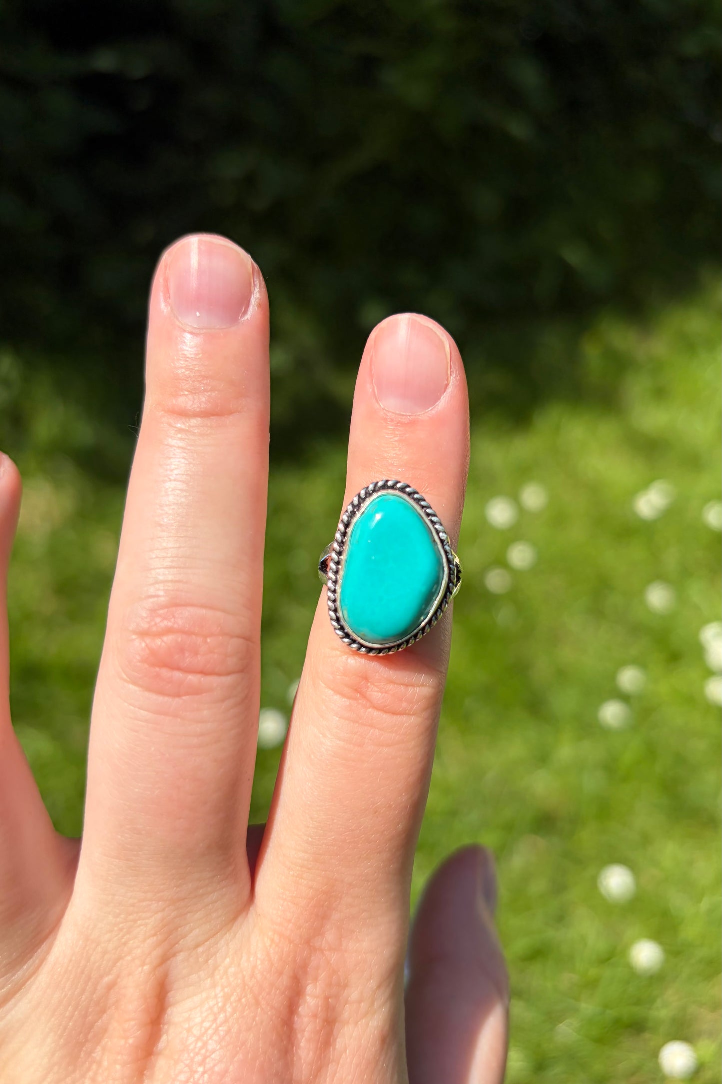 Turquoise Tale Ring in Sterling Silver
