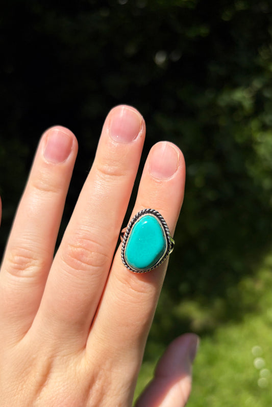 Turquoise Tale Ring in Sterling Silver