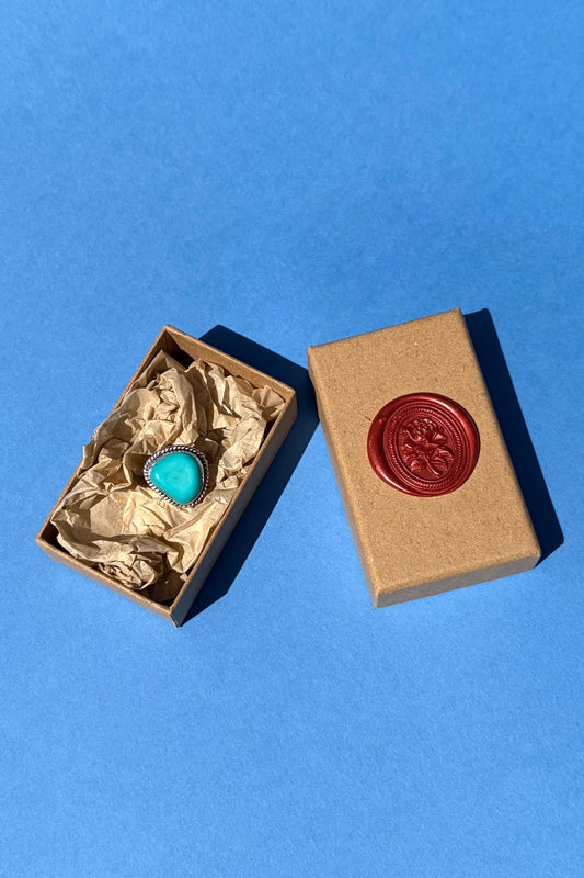 Turquoise Tale Ring in Sterling Silver