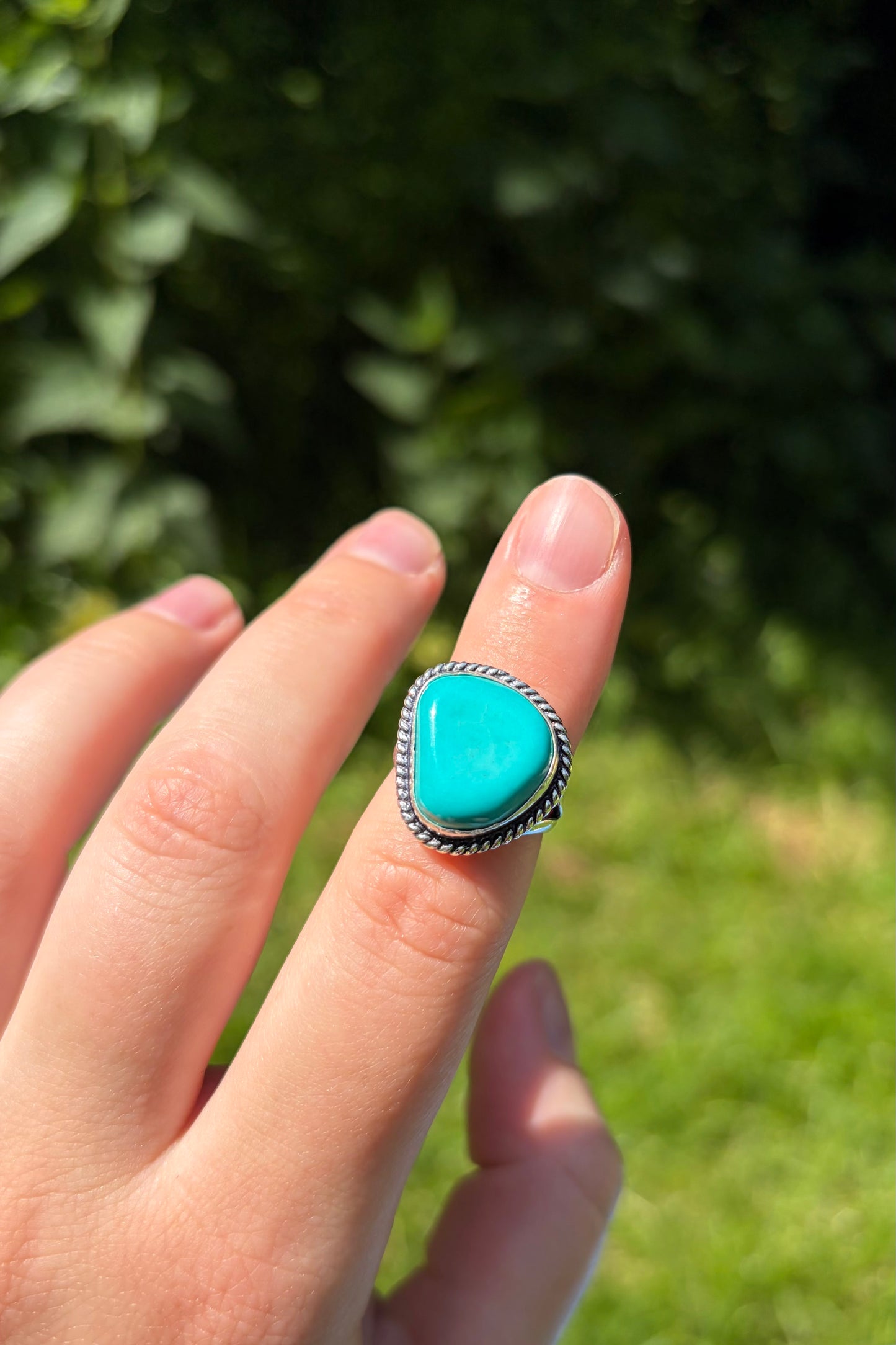 Turquoise Tale Ring in Sterling Silver