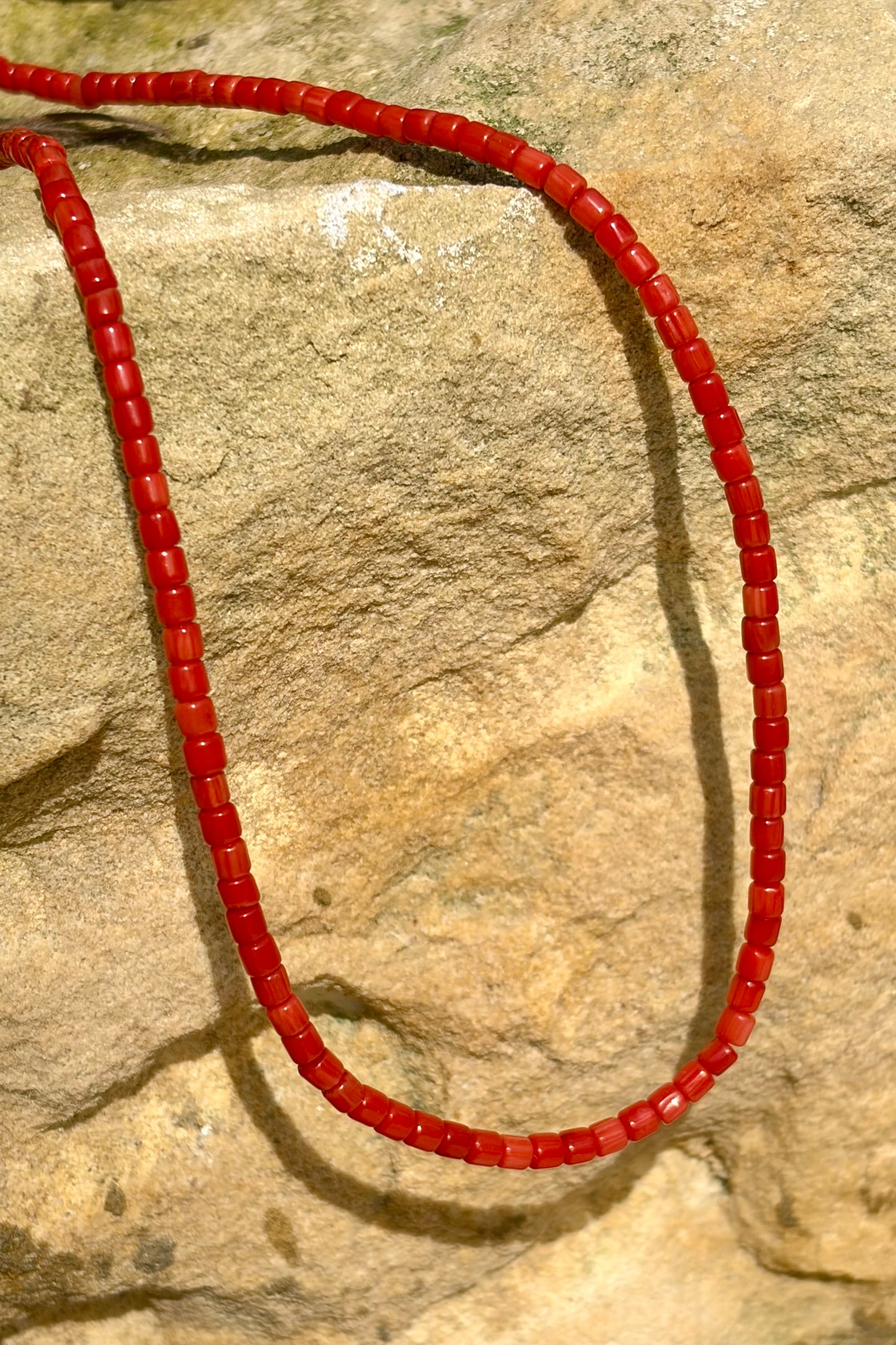 Red Coral Beaded Necklace