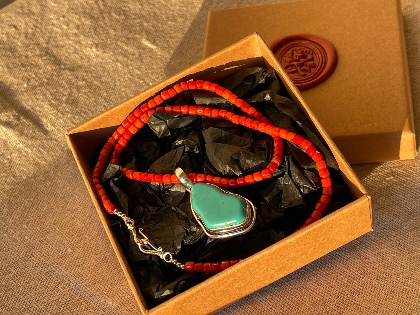 Turquoise Tale Necklace Long (65 cm)