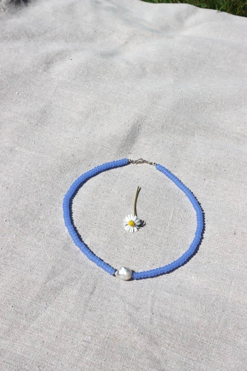 Ethereal Parel Ketting (Blauw)